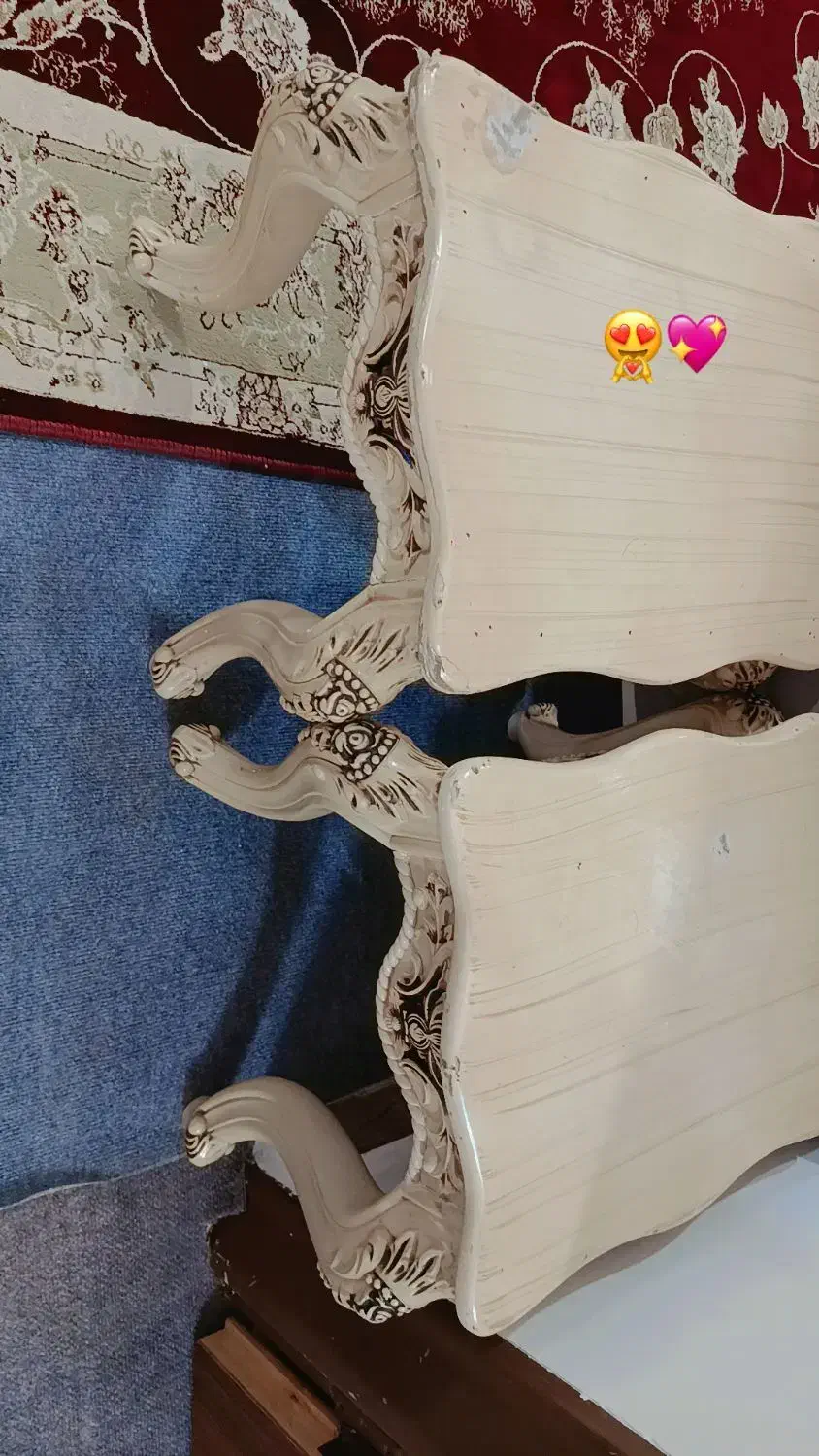 مبلمان هفت نفر کاملآ سالم همراه میز عسلی|مبلمان خانگی و میز عسلی|قرق, |دیوار