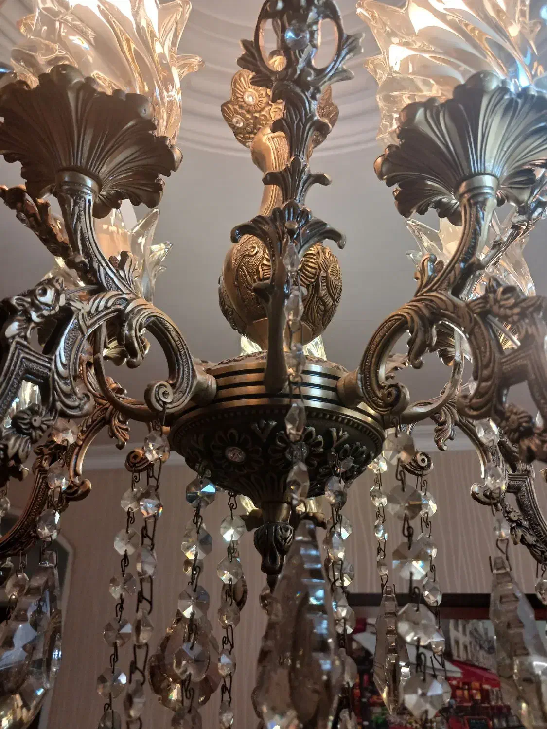 دو عدد لوستر برنجی درحد|لوستر و چراغ آویز|شهریار, شهریار|دیوار