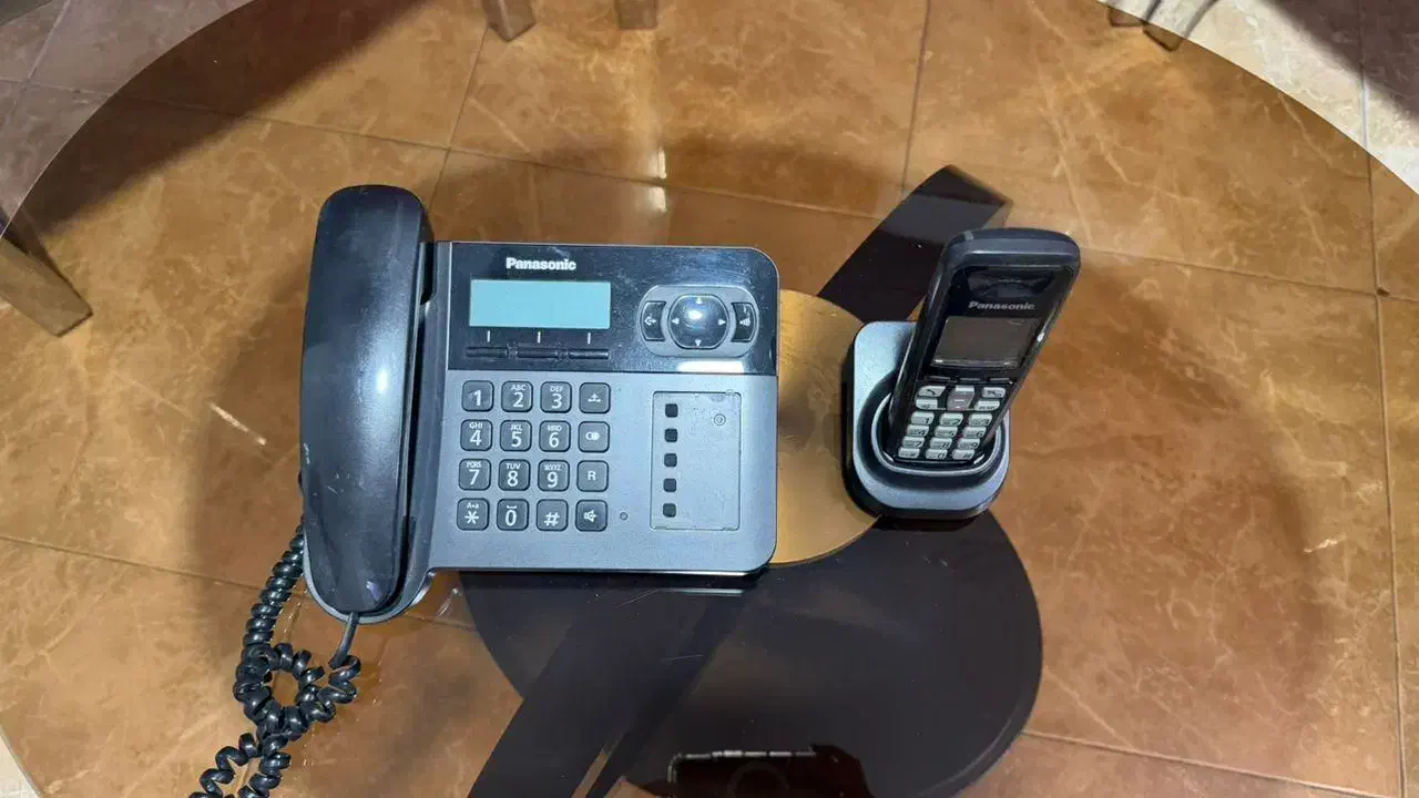 گوشی تلفن پاناسونیک با گوشی بی سیم|تلفن رومیزی|اردستان, |دیوار