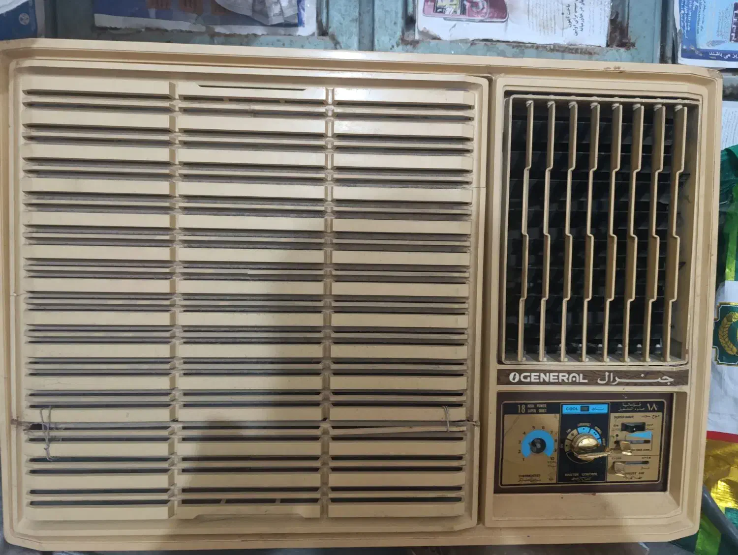 کولر پنجره ای|کولر گازی و فنکوئل|شبانکاره, |دیوار