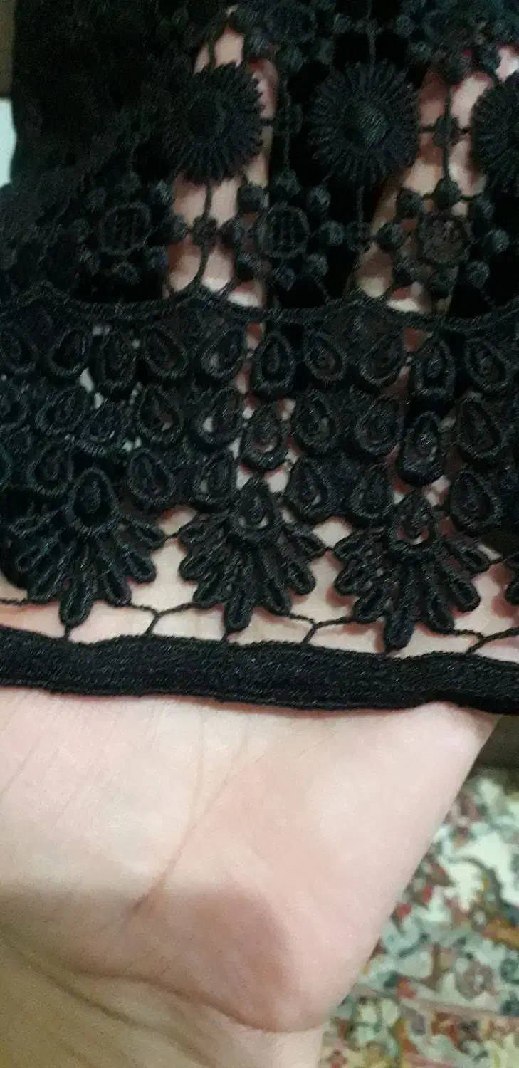 بلوز و دامن گیپور مجلسی مشکی|لباس|کنگاور, |دیوار