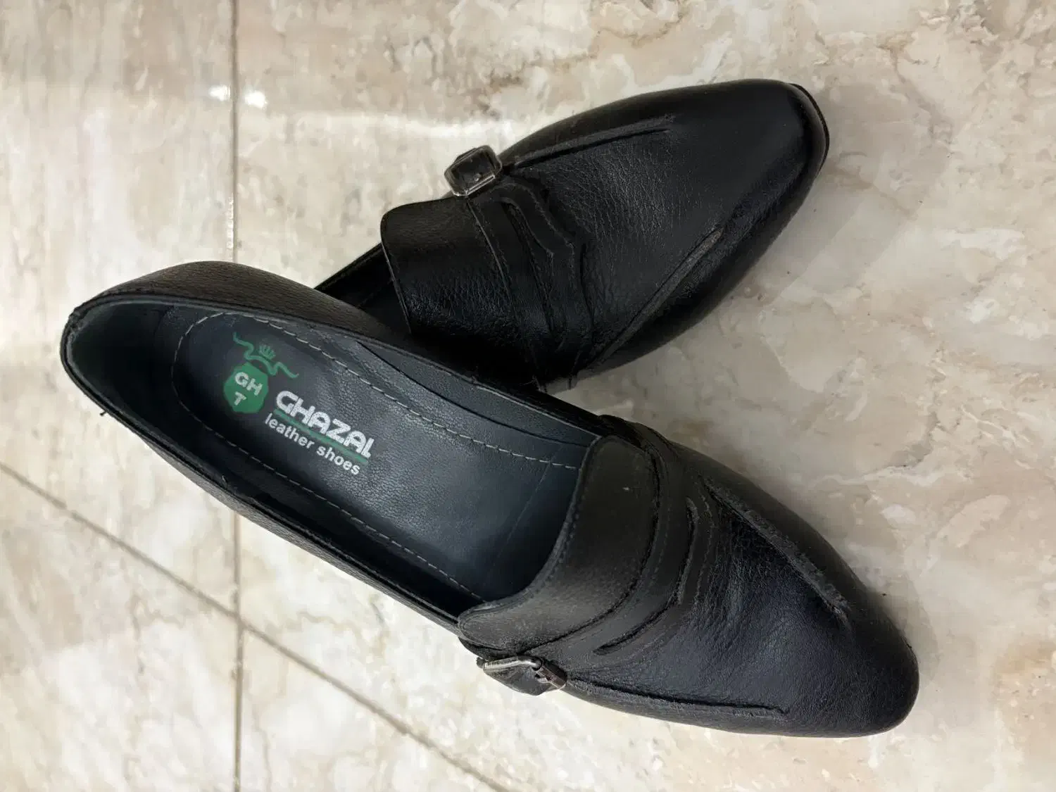 کفش چرم مشکی|کیف، کفش، کمربند|آران و بیدگل, |دیوار