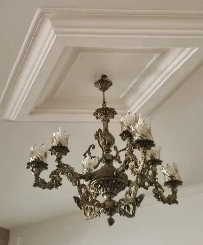 یک جفت لوستر آنتیک جنس برنج|لوستر و چراغ آویز|قائمشهر, |دیوار