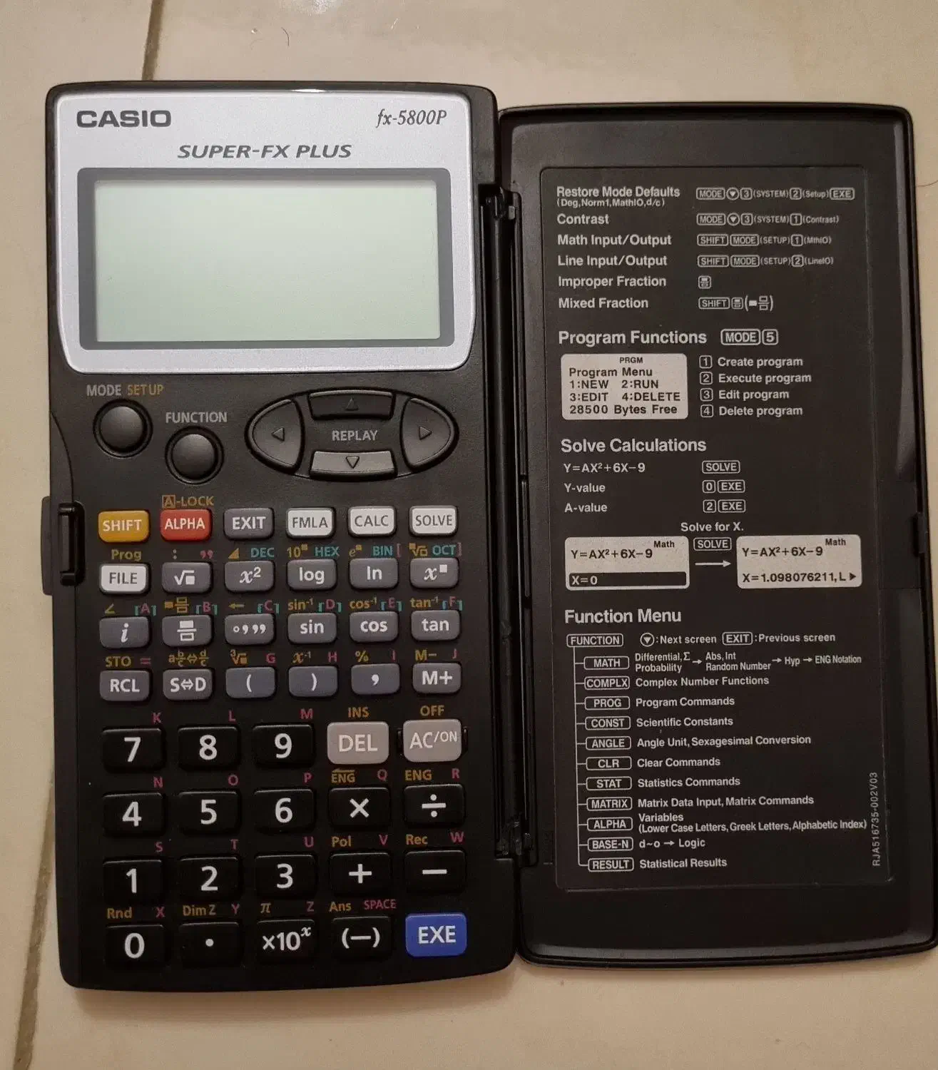 ماشین حساب مهندسی casio fx-5800p|لوازم التحریر|تهران, قزل قلعه|دیوار