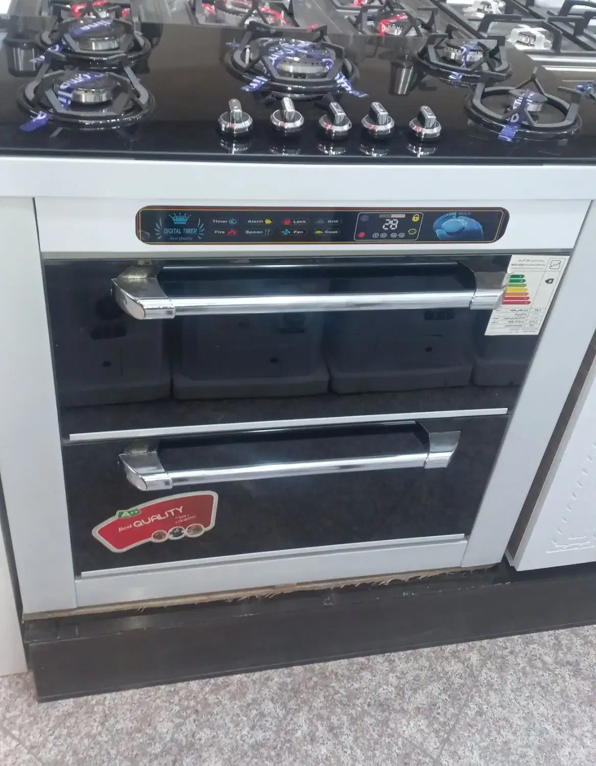 اجاق گاز جدید ۵ شعله + کمد فلزی|اجاق گاز و لوازم برقی پخت‌وپز|یزد, |دیوار