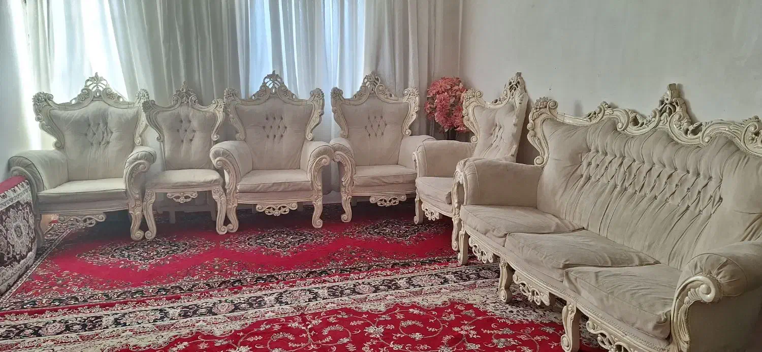 مبل سلطنتی ۹نفره|مبلمان خانگی و میز عسلی|محمدیه-قزوین, |دیوار