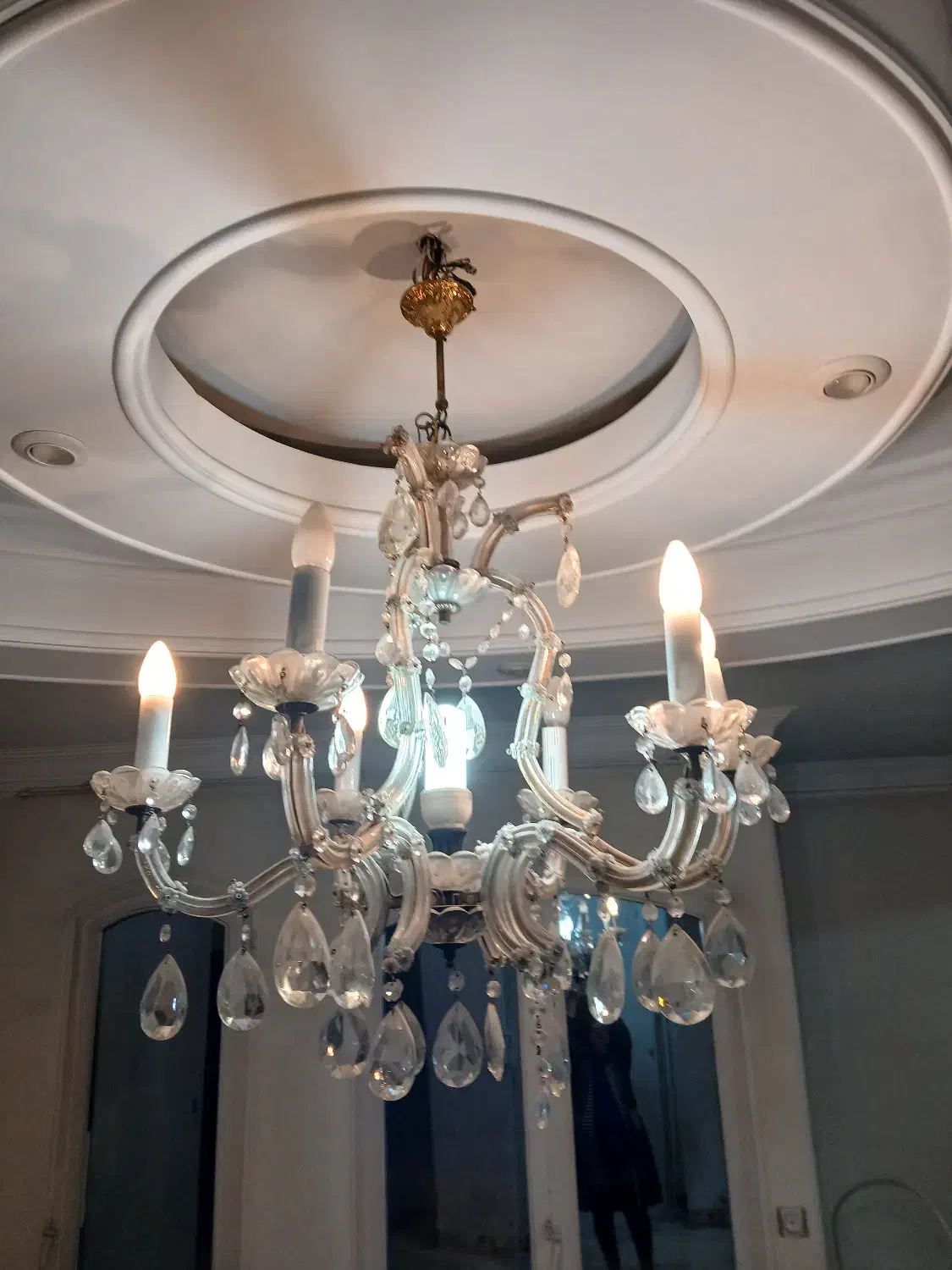 لوستر کریستال چک قدیمی و عتیقه|لوستر و چراغ آویز|تهران, لویزان|دیوار