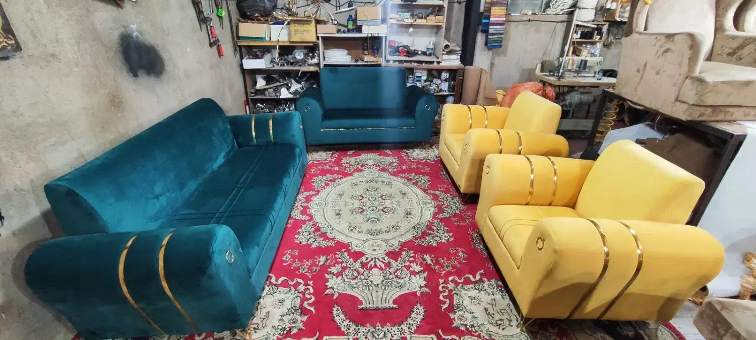 مبل هفت نفره نو بقیمت تولیدی|مبلمان خانگی و میز عسلی|سلامی, |دیوار