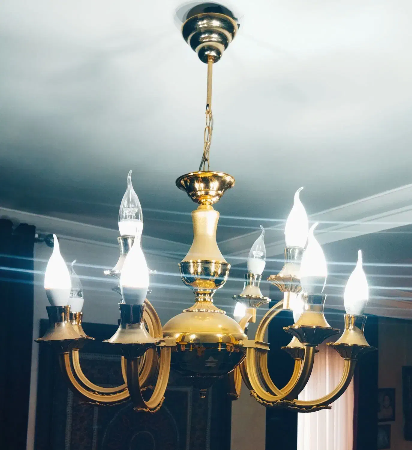 ۲عدد لوستر ۱۲ شعله|لوستر و چراغ آویز|کرمان, |دیوار