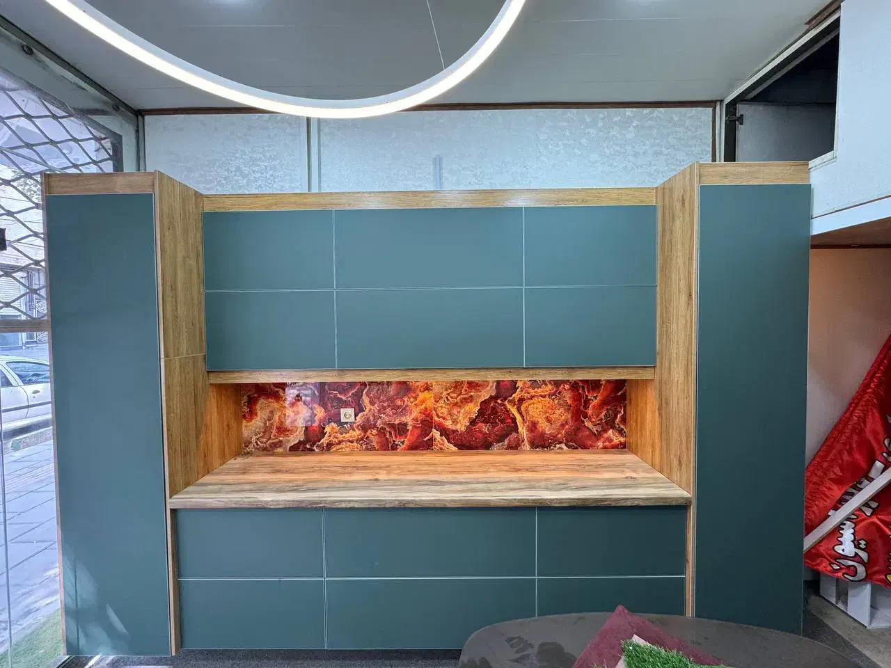 کمد دیواری ریلی و دوتاکابینت سه متری|جاکفشی، کمد، دراور|آبیک, |دیوار