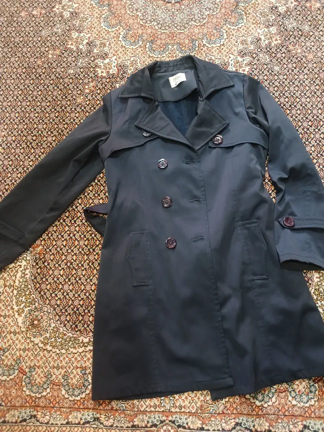 بارانی سورمه ای|لباس|قزوین, |دیوار