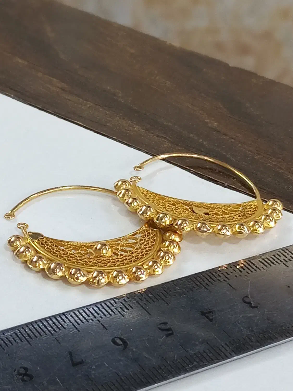 طلا گوشواره تخته ای نو (بدون اجرت)|جواهرات|تبریز, |دیوار