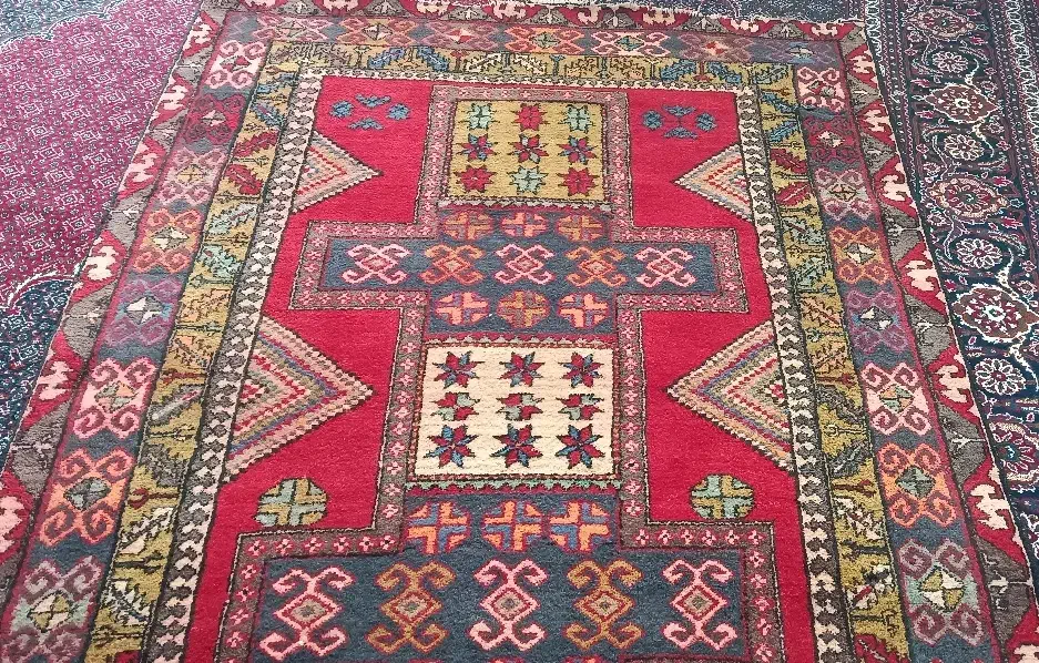 فرش دستبافت ایرانی اصیل طرح عشایری سالم و تمیز|فرش|ویلکیج, |دیوار