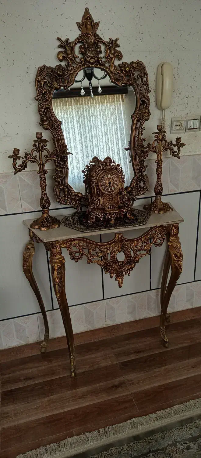 اینه شمعدان وساعت|بوفه، ویترین، کنسول|کنگاور, |دیوار