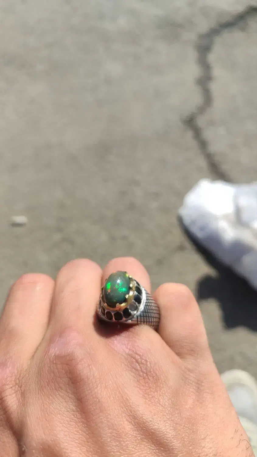 انگشتر فوق کلکسیونی اوپال رفلکس بالا گریدA++|جواهرات|تهران, آرژانتین|دیوار