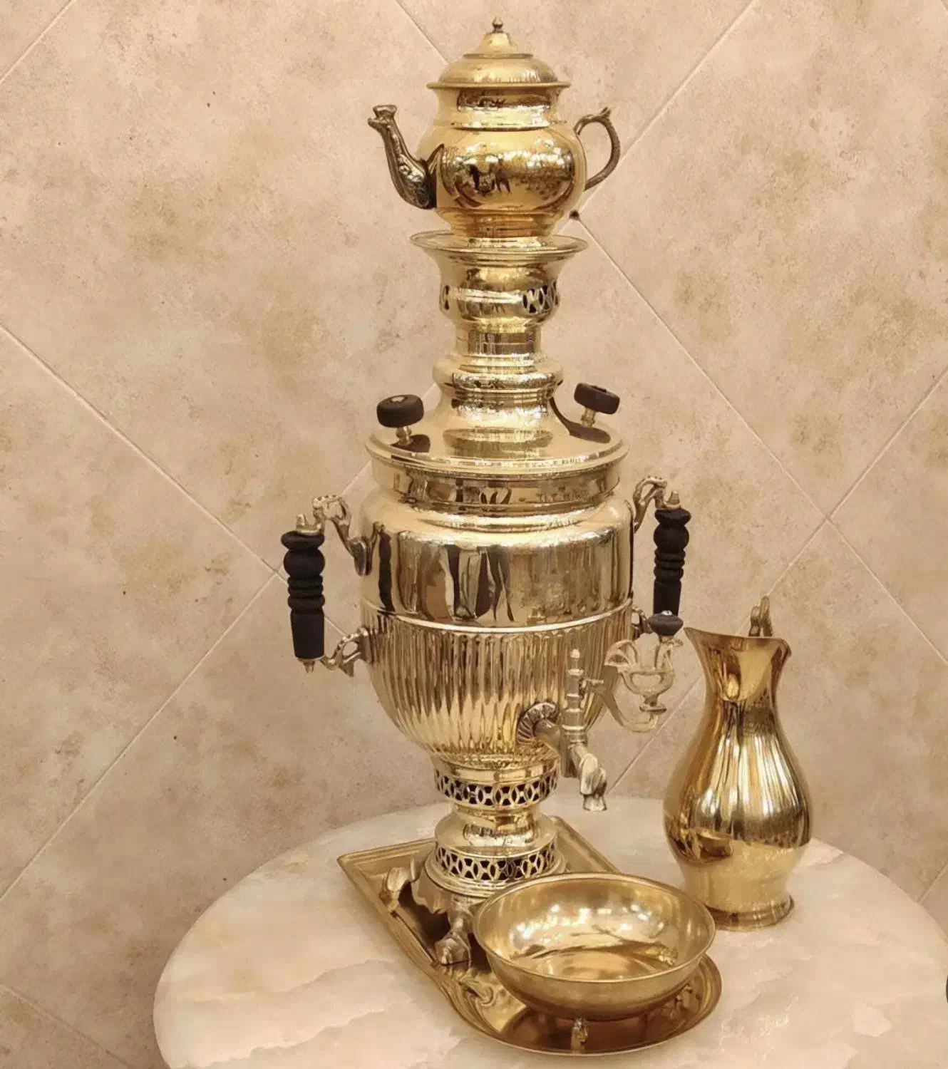 سماور ۷لیتری سناتوری کلاسیک با سرویس|سماور، چایساز، قهوهساز|تهران, هرندی|دیوار