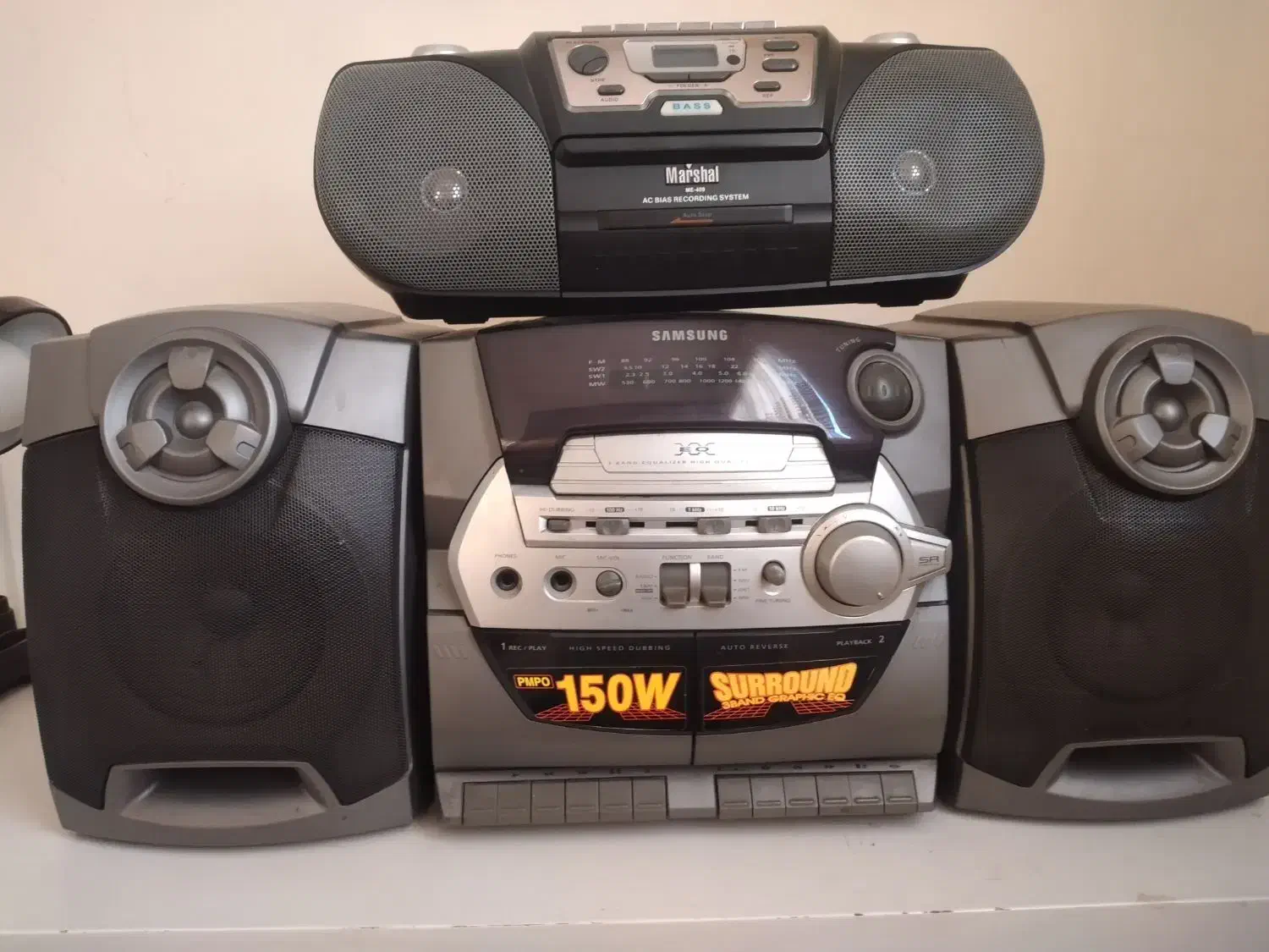 رادیو ضبط دو کاسته سامسونگ و مارشال|سیستم صوتی خانگی|پرند, فاز ۵|دیوار