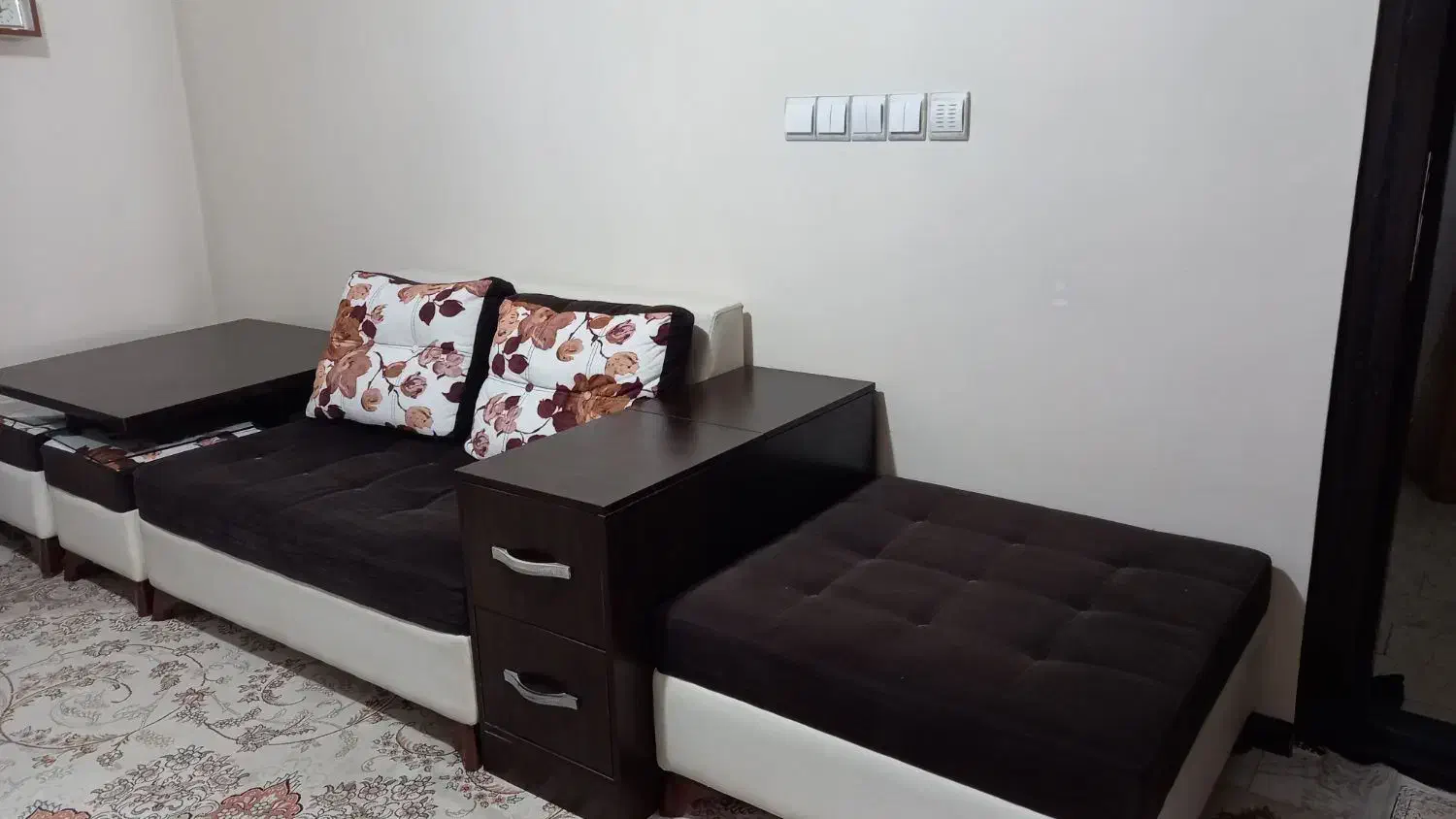 مبل راحتی  ۱۱نفره و۲باکس و۴تا عسلی ومیز   کارکرده|مبلمان خانگی و میز عسلی|تهران, هاشم‌آباد|دیوار