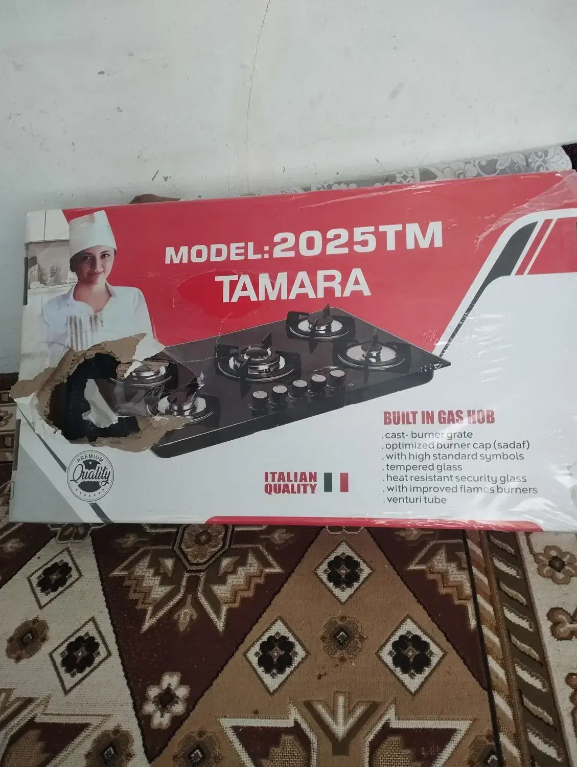 گاز صفحه ای ۵ شعله نو آستانه اشرفیه|اجاق گاز و لوازم برقی پخت‌وپز|لاهیجان, شیشه گران|دیوار