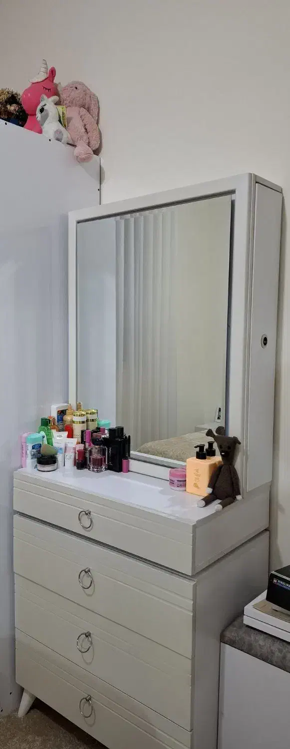 دراور و آینه سفید|جاکفشی، کمد، دراور|شهریار, کهنز|دیوار