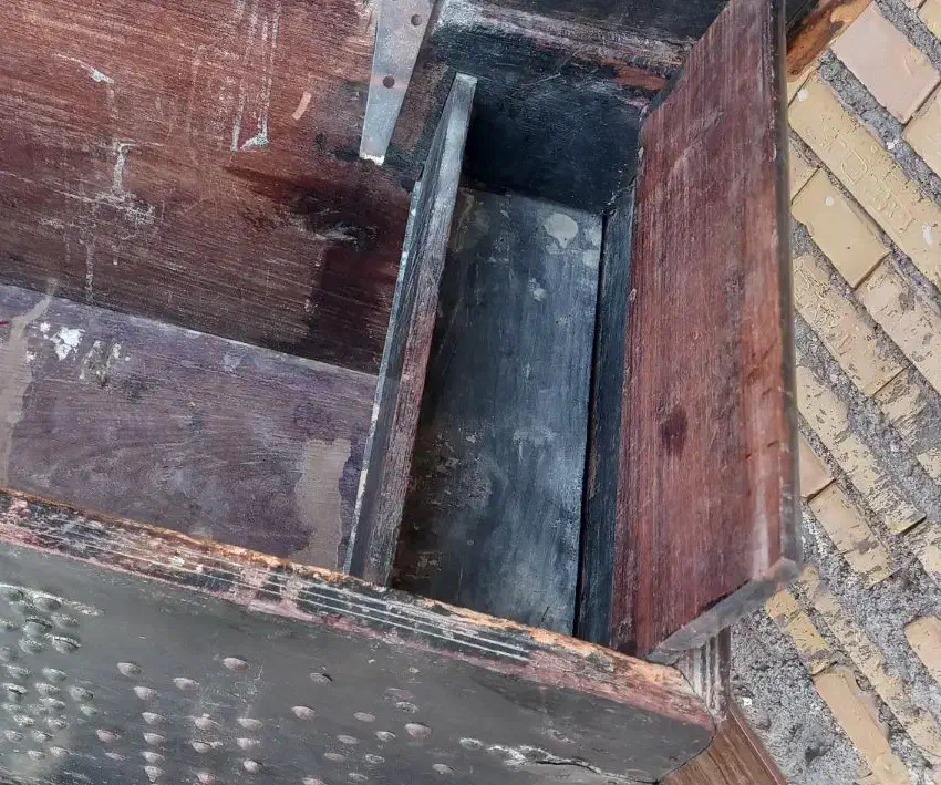 صندوق چوبی فوفل عتیقه قدیمی چوب هندی ۲۰۰ساله|کلکسیون اشیاء عتیقه|شیراز, دینکان|دیوار