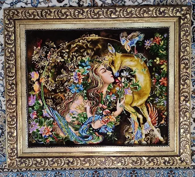 تابلو فرش تصویری دستبافت|تابلو فرش|تهران, باشگاه نفت|دیوار