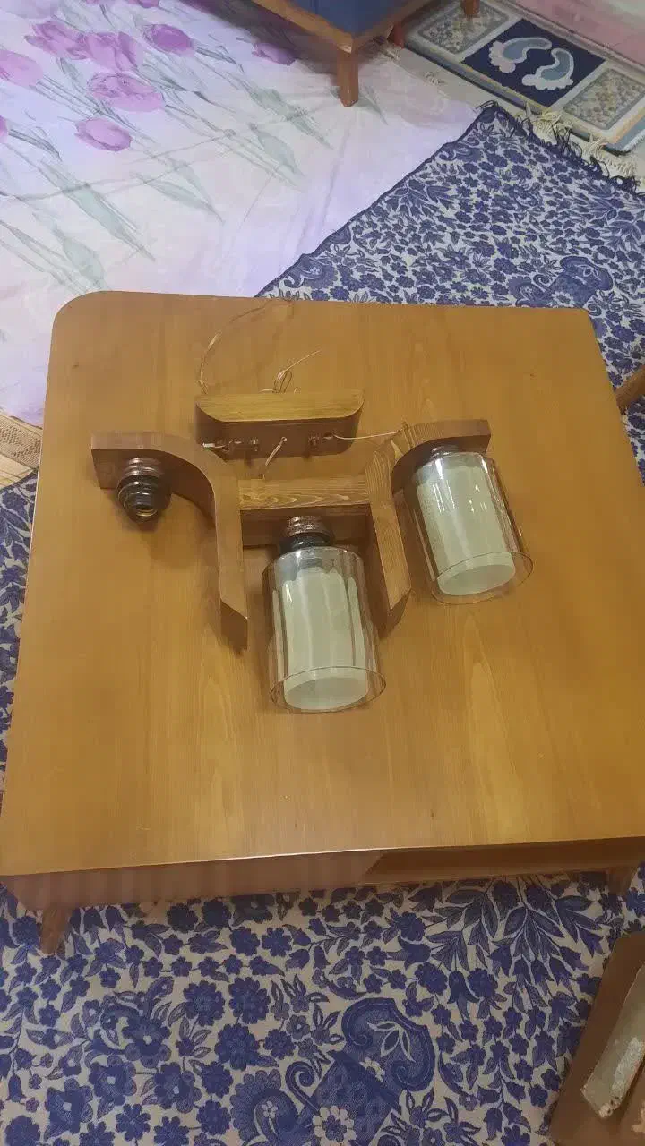 لوستر چوبی ضخیم|لوستر و چراغ آویز|تهران, امامت|دیوار