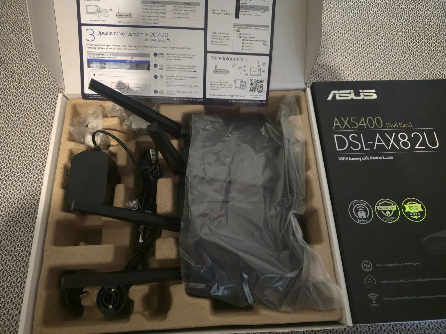 روتر و مودم xDSL گیمینگ ایسوس ASUS DSL-AX82U|مودم و تجهیزات شبکه|تهران, نارمک|دیوار
