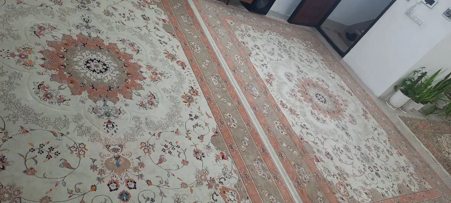 یک جفت قالی ۱۲ متری کاشان بسیار تمیز|فرش|مشهد, شهید آوینی|دیوار