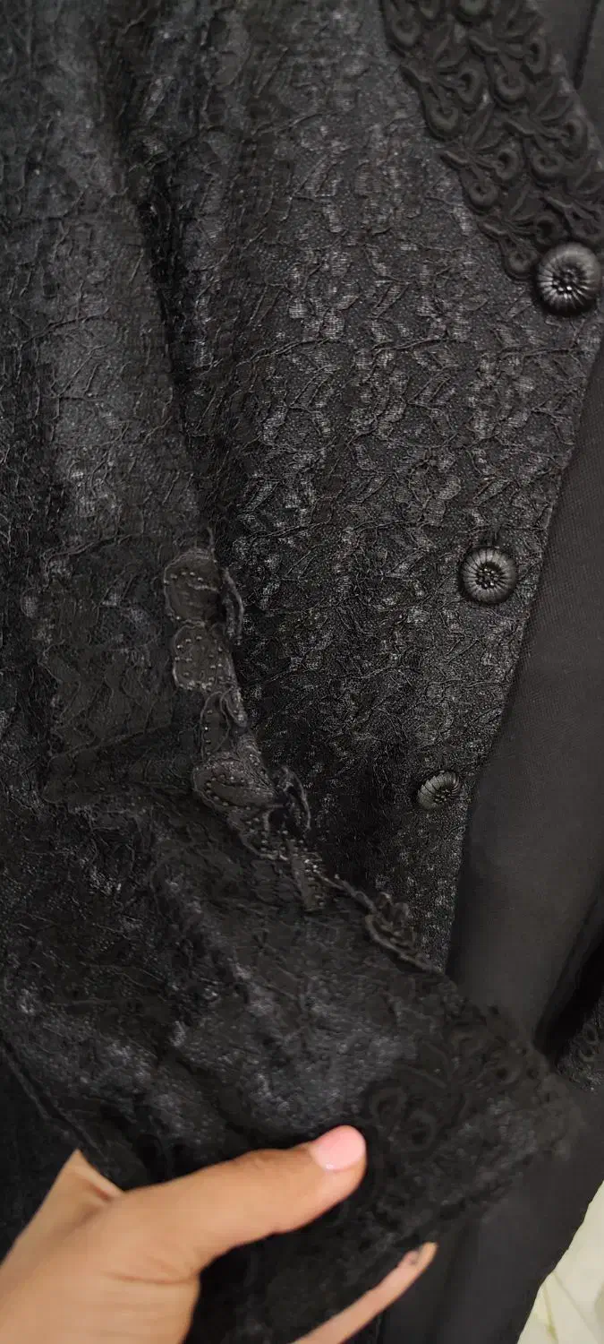 دو مدل مانتو زنانه کاملا نو مشکی شیک مجلسی|لباس|تهران, دبستان|دیوار