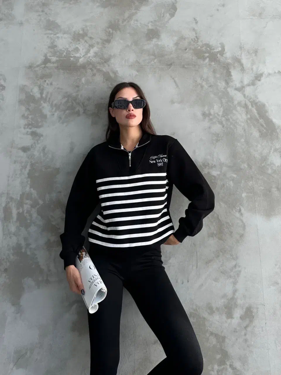 نیم زیپ راه راه ktn|لباس|جوانرود, |دیوار