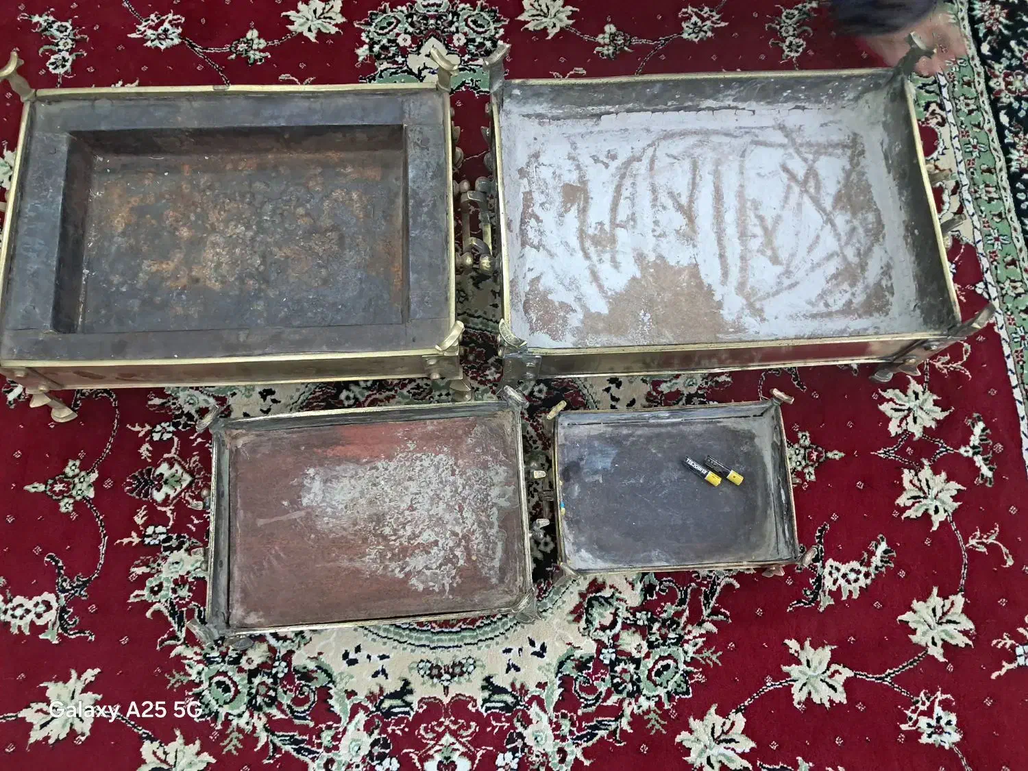 ۴ عدد منقل زینتی عتیقه|کلکسیون اشیاء عتیقه|صحنه, |دیوار