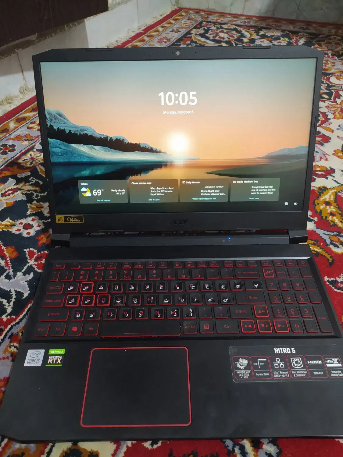 لپ تاپ acer nitro5|رایانه همراه|شیراز, شهرک مطهری|دیوار
