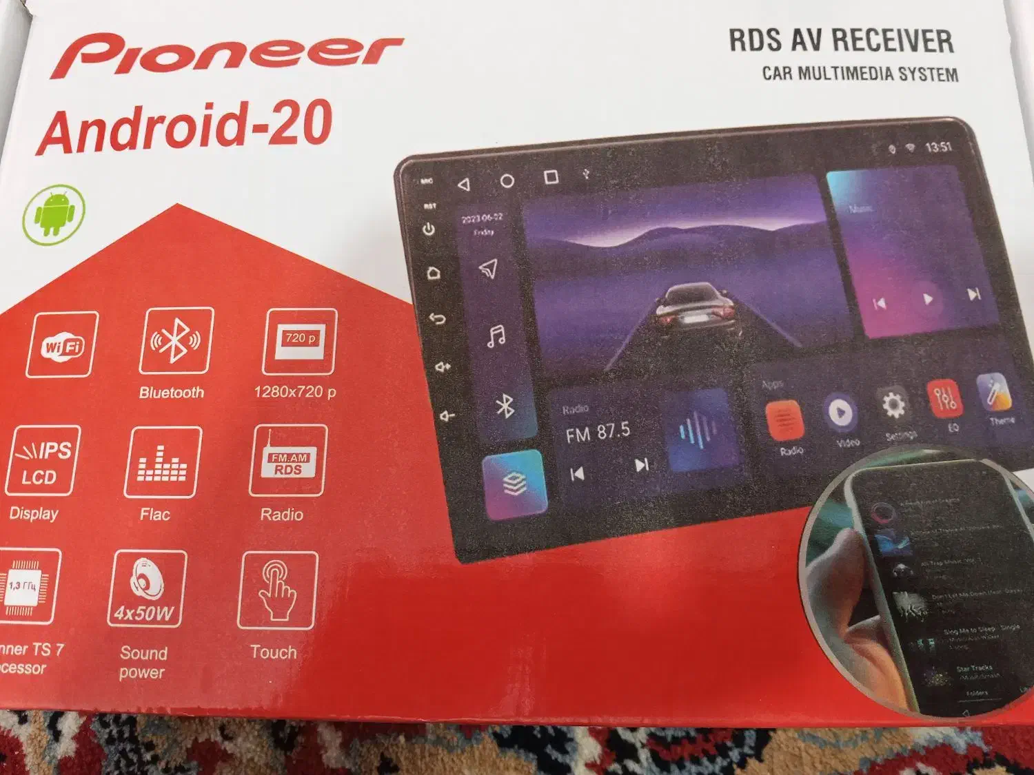 مانیتور ۹اینچ پایونیر ۲.۳۲اندروید۱۳|قطعات یدکی و لوازم جانبی|بومهن, |دیوار