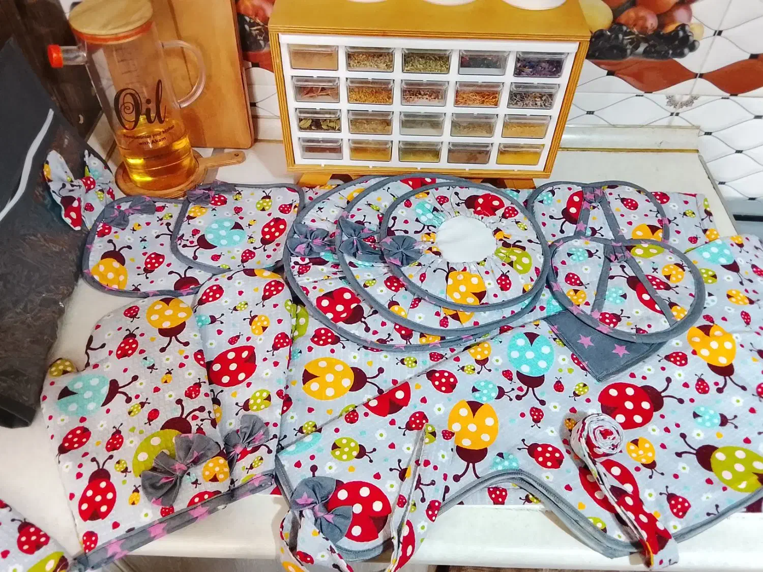 سرویس دمکنی|سفره، حوله، دستمال آشپزخانه|خوشاب, |دیوار