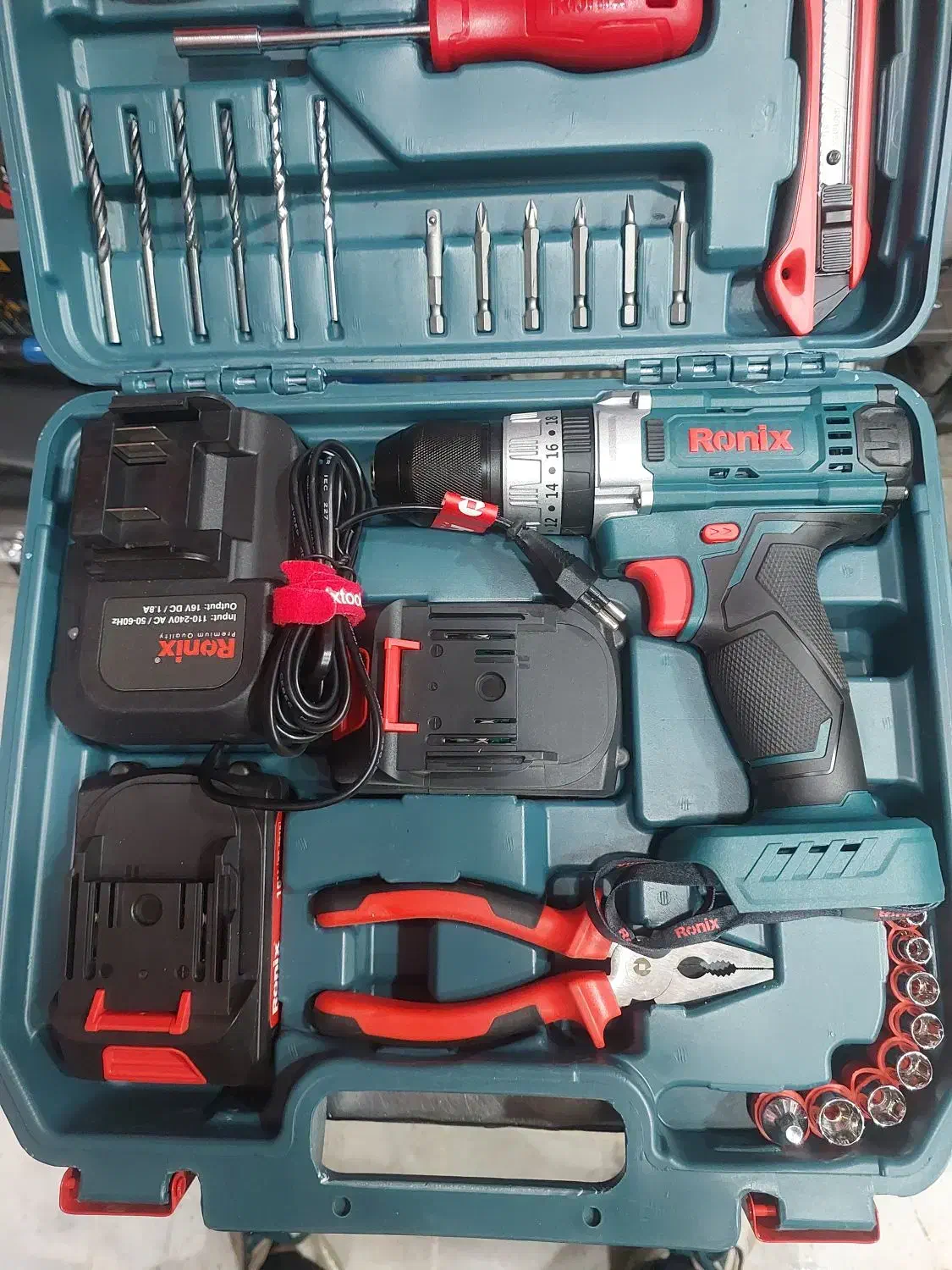 دریل شارژی ۱۶ ولت رونیکس با جعبه ابزار RS 8615|ابزارآلات|شیراز, بازار|دیوار