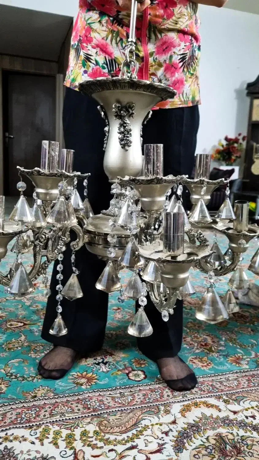 ترک،۱۰شاخه،برنز دودی،|لوستر و چراغ آویز|مشهد, امامیه (شهرک غرب)|دیوار