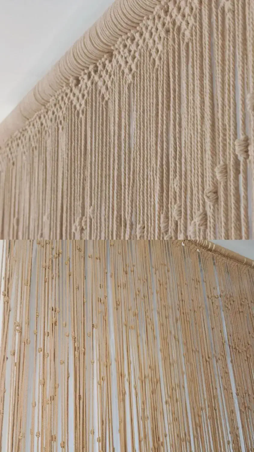 پرده مکرومه سفارشی|پرده، رانر، رومیزی|همدان, |دیوار