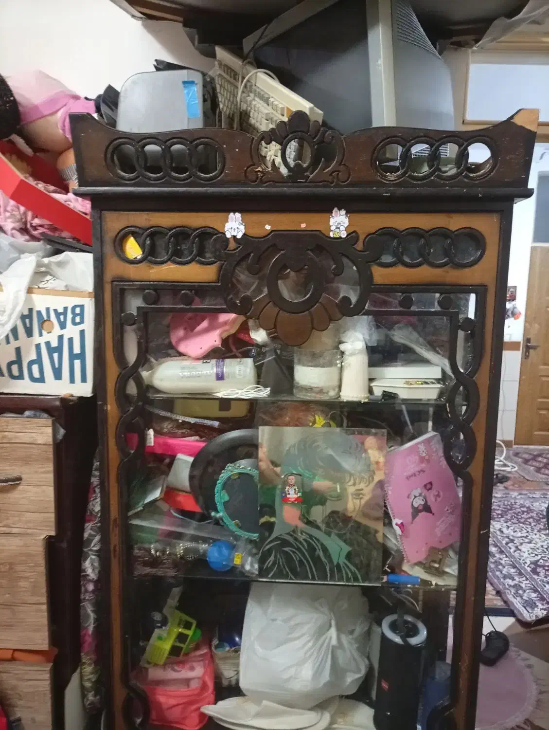 بوفه چوبی|بوفه، ویترین، کنسول|کرمان, |دیوار