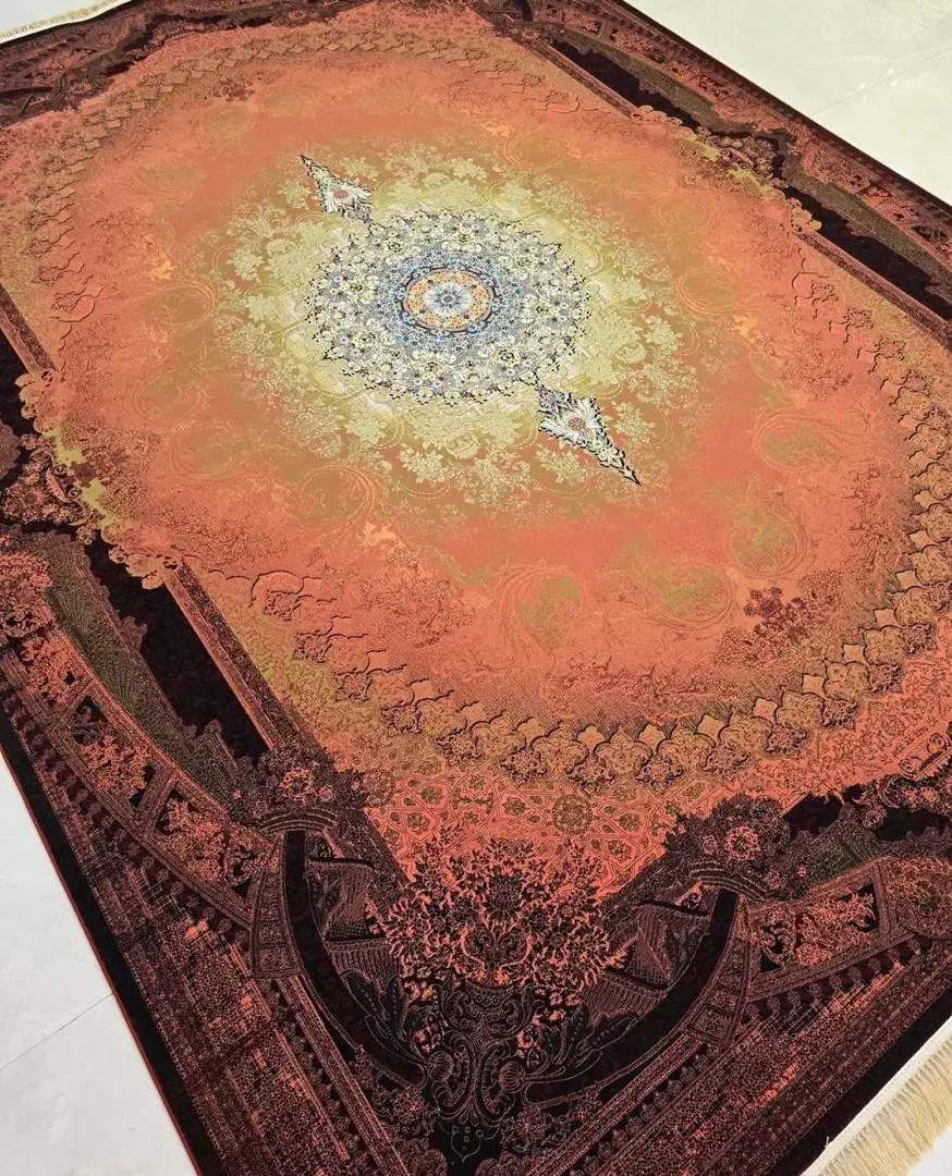 فرش زمینه سبز الماس کویر/1500شانه اصیل|فرش|شیراز, لاله|دیوار