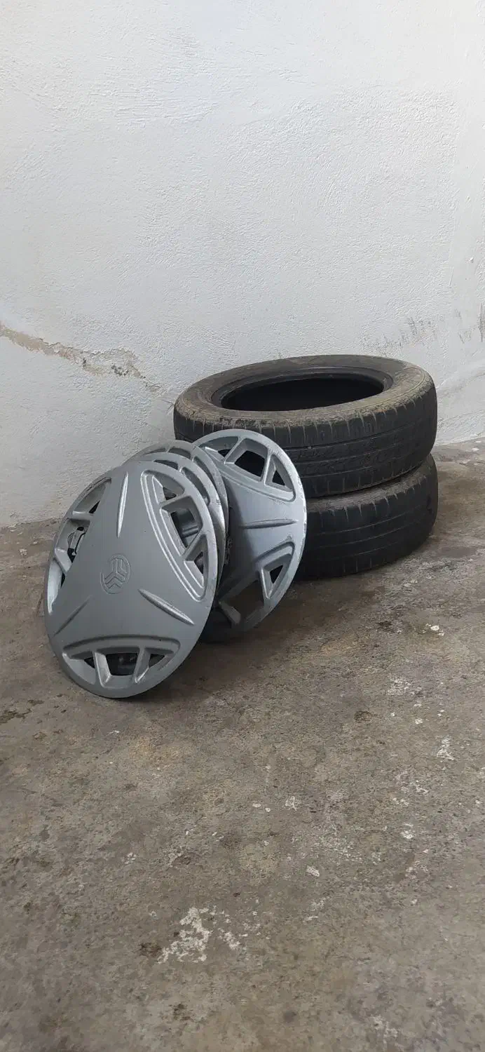 یک جفت لاستیک کویر تایر پراید و قالپاق|قطعات یدکی و لوازم جانبی|رشت, آب و برق|دیوار