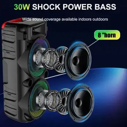 اسپیکر شارژی ۲ ساب ۸ اینج مدل ZQS 8276 باگارانتی|سیستم صوتی خانگی|خرمآباد, |دیوار