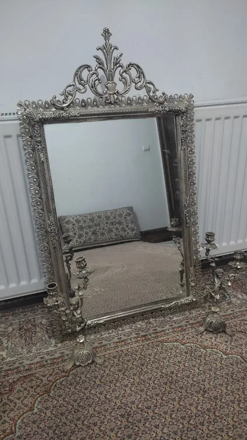 آینه و شمعدان برنز|آینه|اراک, |دیوار