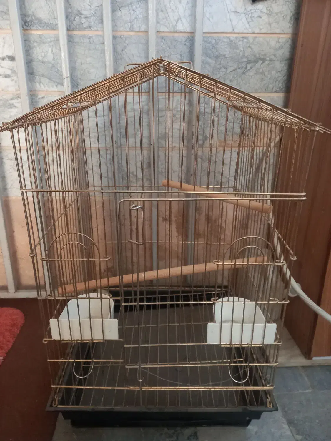 قفس پرنده بزرگ قفس عروس هلندی طلایی بزرگ|لوازم جانبی حیوانات|رباطکریم, شترخوار|دیوار