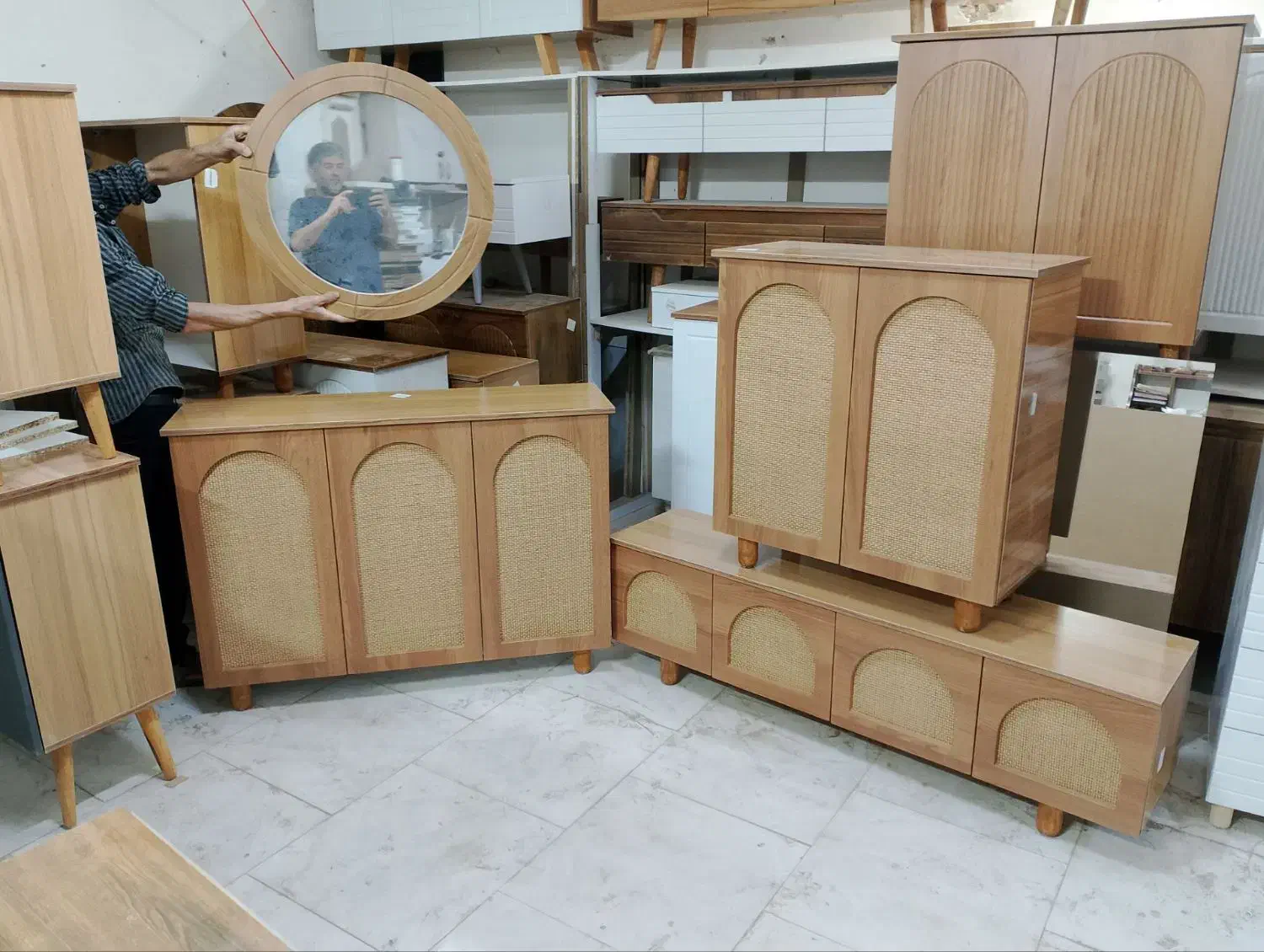 میز تلویزیون مدرن چوبی پاییز|میز تلویزیون|تربت جام, والفجر|دیوار