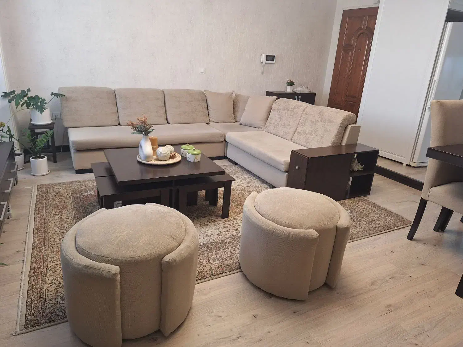 ست کامل مبلمان ال به همراه میزناهارخوری و میزTV|مبلمان خانگی و میز عسلی|تهران, کوی بیمه|دیوار