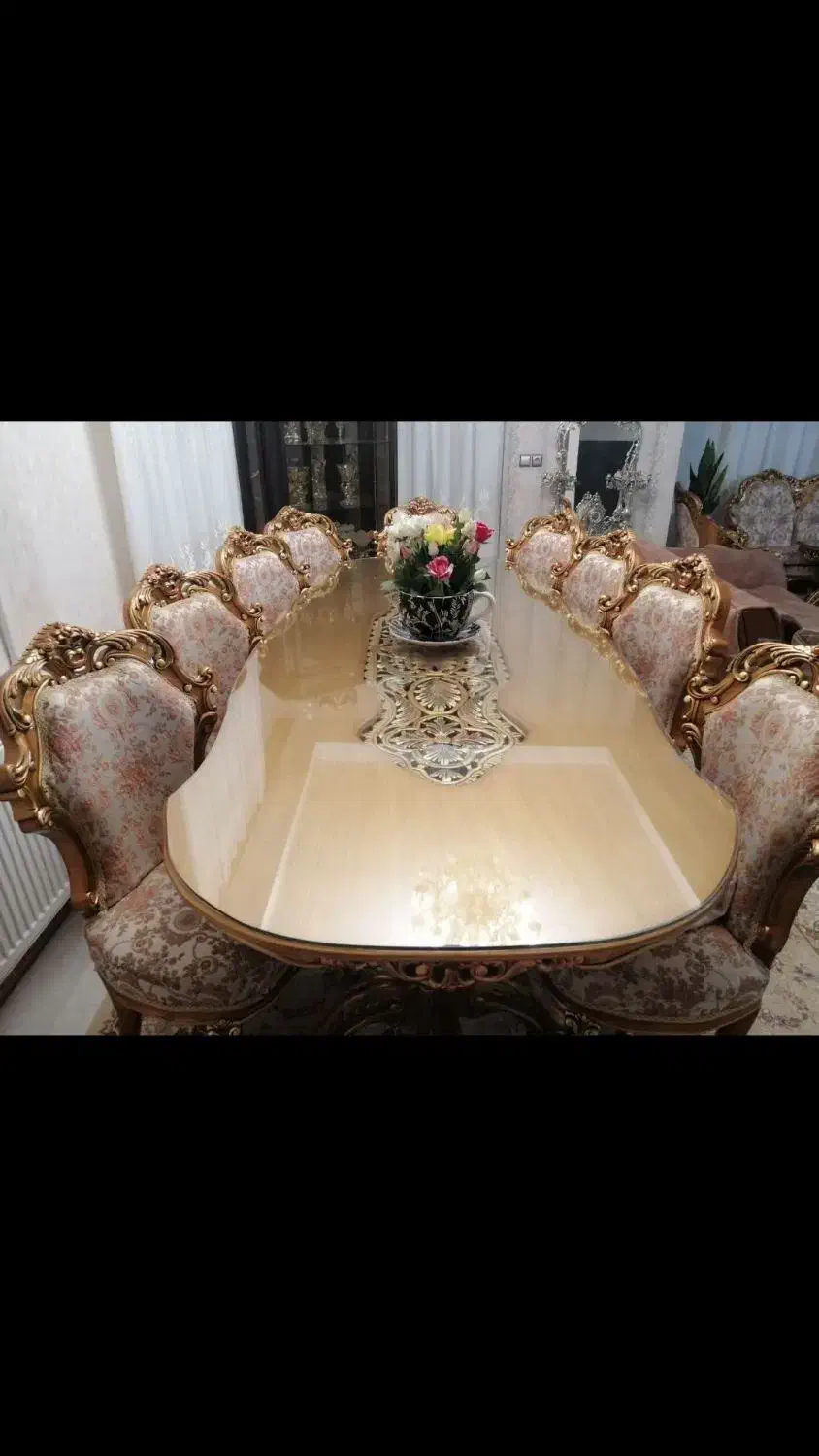 میز غذاخوری ۸نفره|میز و صندلی غذاخوری|قزوین, |دیوار