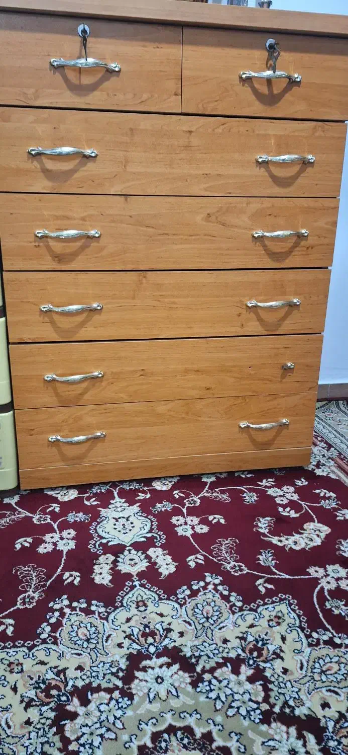 دراور۷کشو چوبی|جاکفشی، کمد، دراور|رشت, استقامت ۲|دیوار