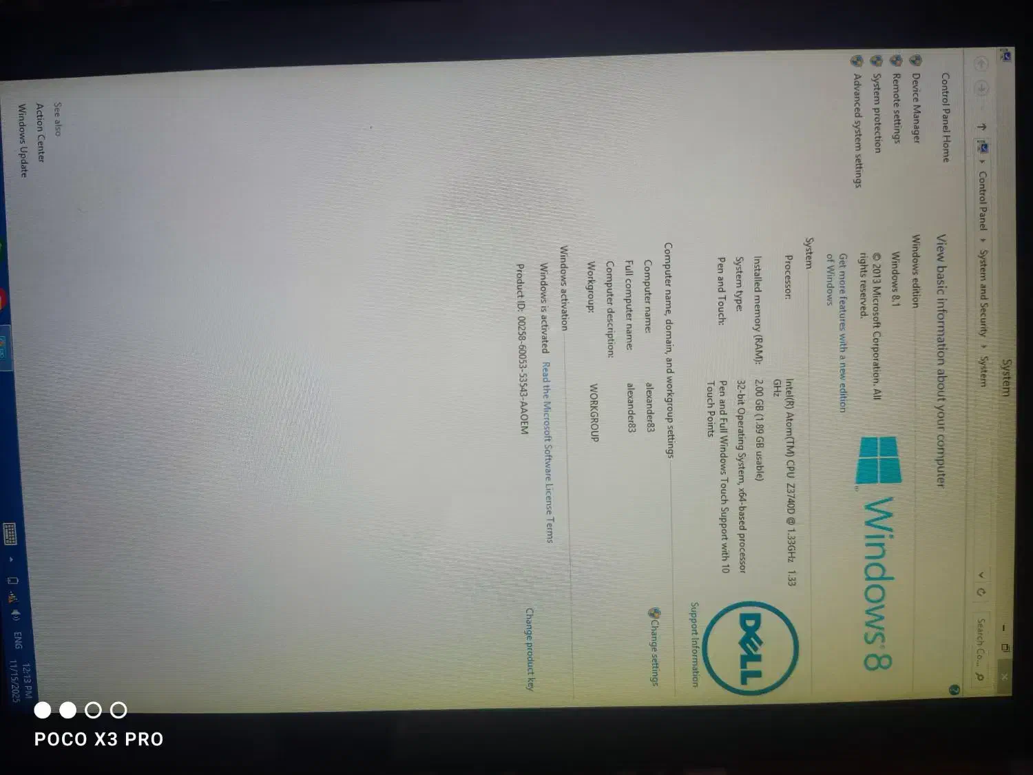 تبلت Dell venue 8 pro|تبلت|مشهد, آیت الله کاشانی|دیوار