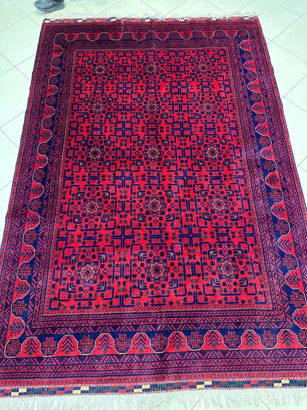 فرش دستباف 6متری تمام کرک بخارایی لاکی|فرش|مشهد, فلسطین|دیوار